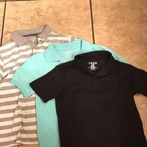 Three polo shirts